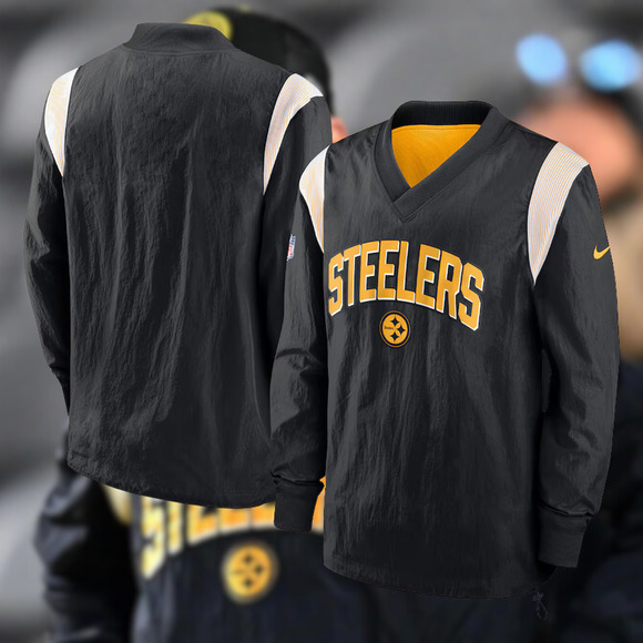 Pittsburgh Steelers Team Issued Nike Color Rush Lightweight Pullover Jacket Sz L